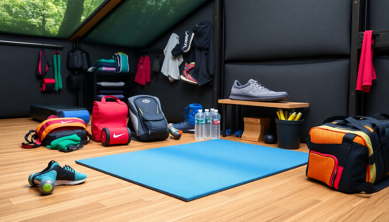 outdoor and inside fitness gear