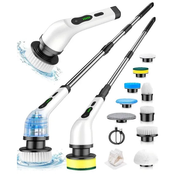 Cordless Electric Spin Scrubber With 9 Replaceable Heads