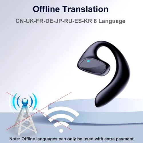 144 M8 Instant Smart Voice Translator | Wireless Bluetooth Translator Earphone | Smart Language Translator 144 M8 | Instant Voice Translation Device