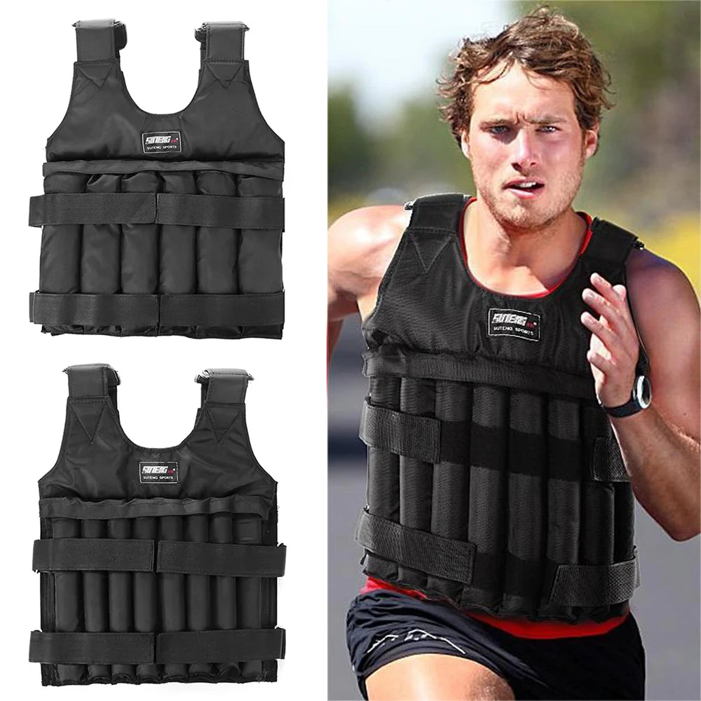 Adjustable Weighted Vest Jacket Fitness | Running Training Sand Weight Vest | Adjustable Waistcoat Fitness Vest | Strength Training Weighted Jacket