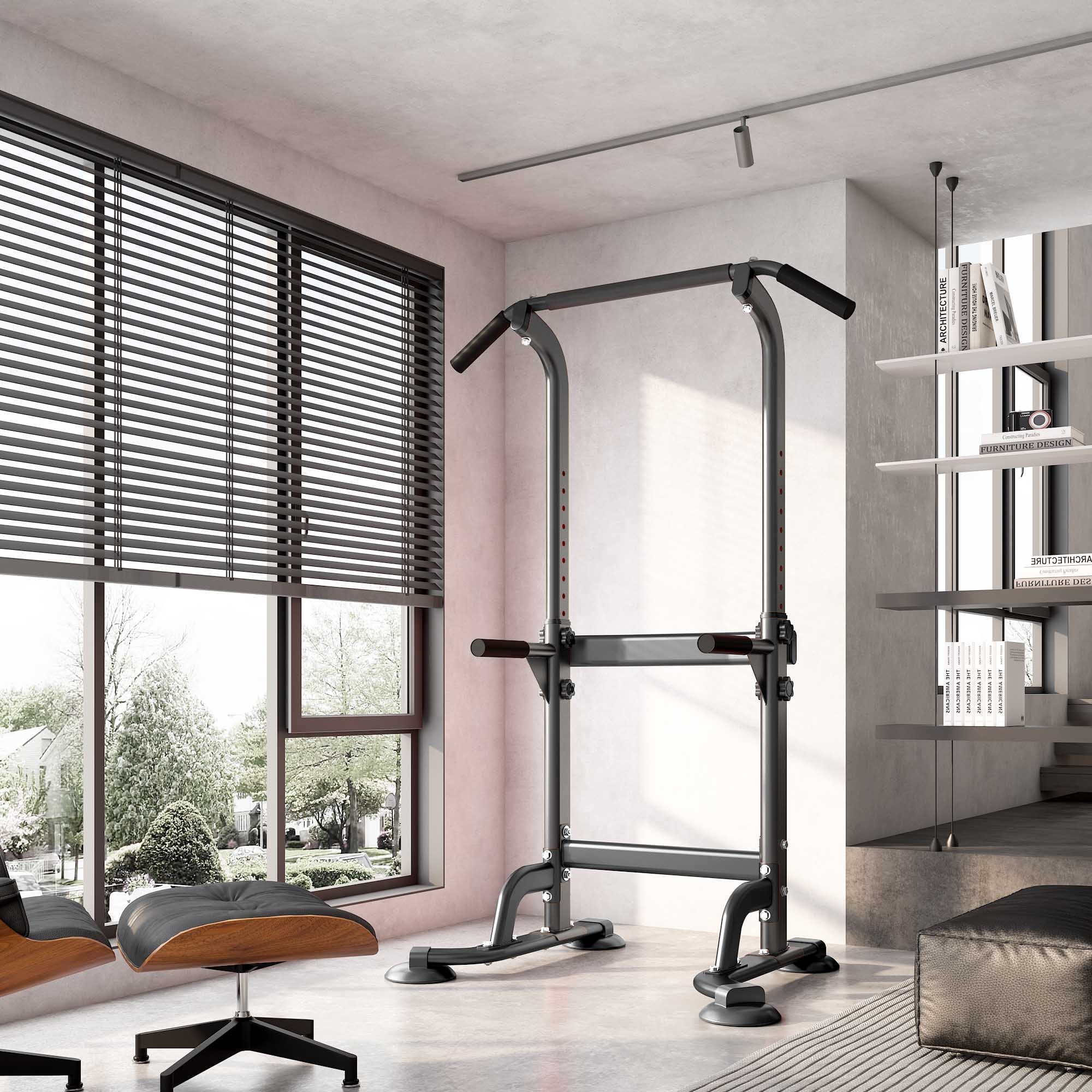 Power Tower Strength Training Pull Up Bar | Home Fitness Pull Up Bar | Adjustable Height Strength Tower | Full Body Workout Station