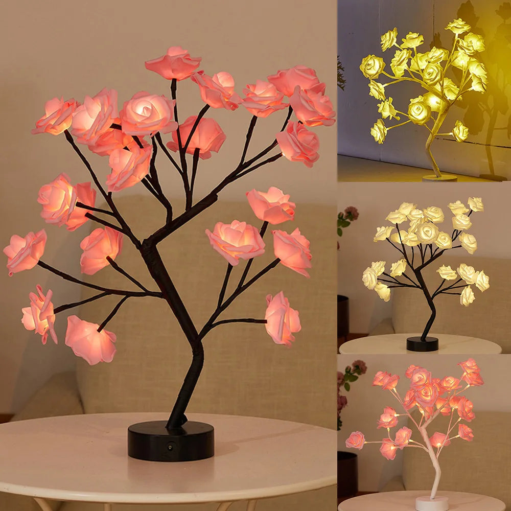 HomeGlow LED Bonsai Tree Lamp Decor | Floral LED Table Lamp | Unique Bonsai Home Lighting | Decorative LED Bonsai Lamp