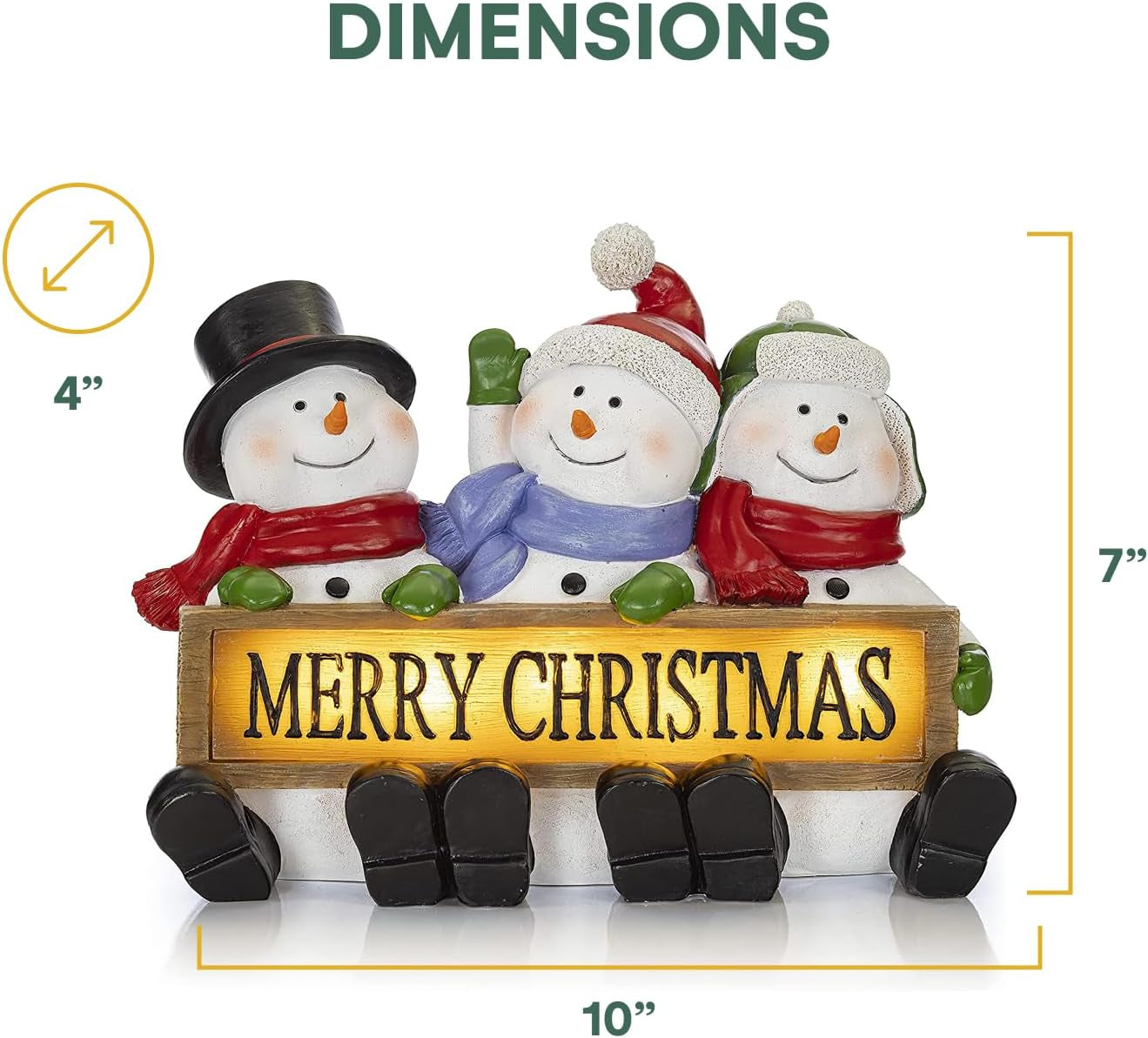 Christmas Gnome Decor Figurines Resin, Gnome Lighted Decorations Indoor Decor Christmas Gnomes LED Holiday Light up Indoor Festive Fiber Optic for Christmas Table Decorations