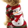 PetStyle Holiday Snowman Sweater for Pets | Cozy pet winter sweater | Small dog holiday outfit | Festive cat sweater