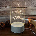LuminousGlow LED Night Light Board | erasable message board night lamp | LED night light with writable board | LuminousGlow creative LED lamp