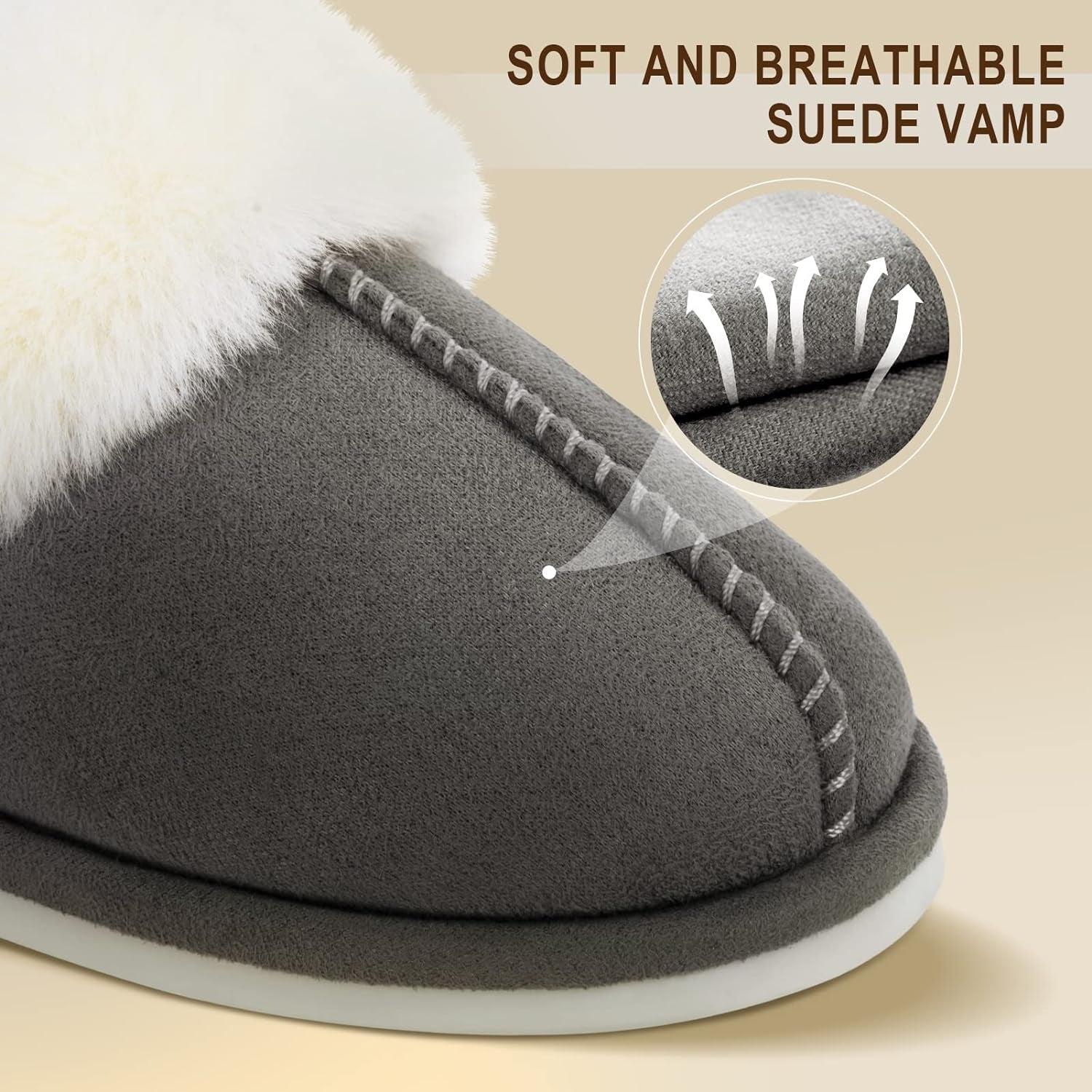 CozySteps Fuzzy Memory Foam Slippers | Ultra-comfy indoor slippers | Anti-slip cozy slippers | Soft warm memory foam slippers
