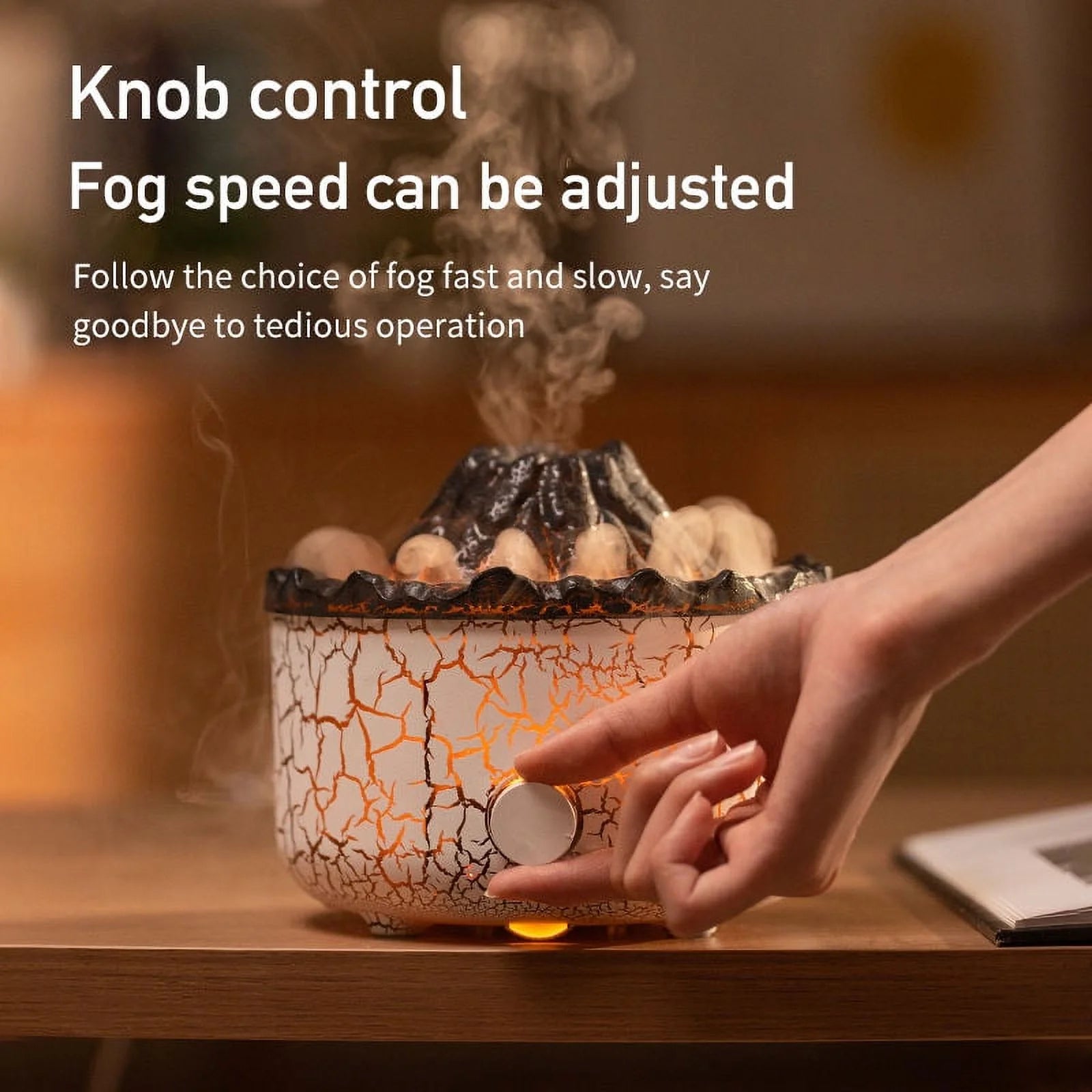 Durcord Flame Volcano Diffuser 3D | 3D flame effect aroma diffuser | volcano style essential oil diffuser | Durcord flame diffuser remote control