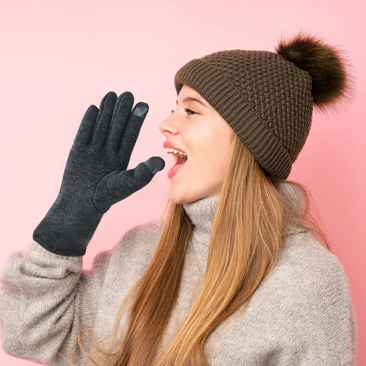 Winter Gloves for Women with Sensitive Touch Screen