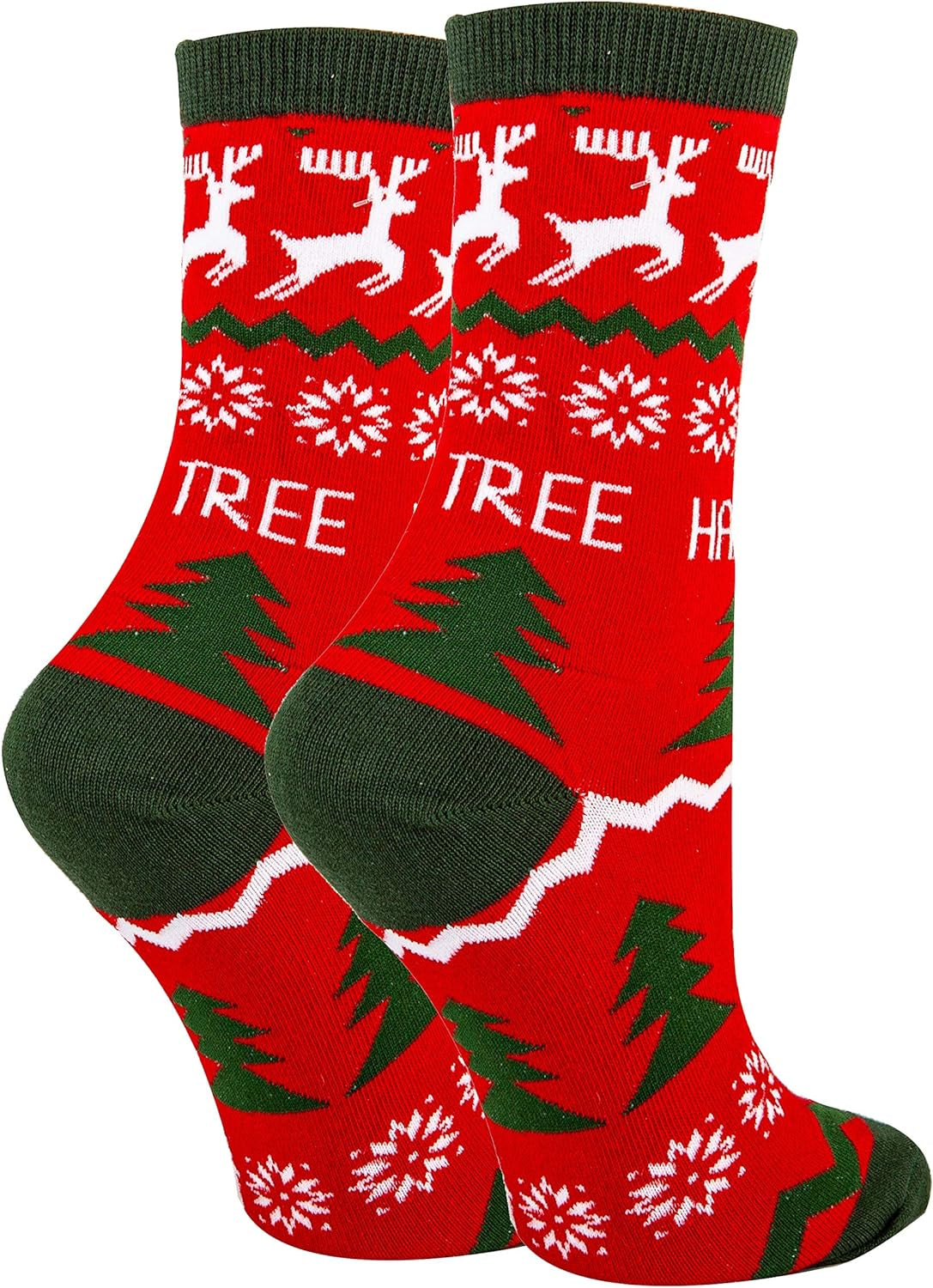 Womens Oooh Yeah Novelty Christmas Socks | festive Christmas socks for women | cozy holiday novelty socks | Womens fun Christmas socks