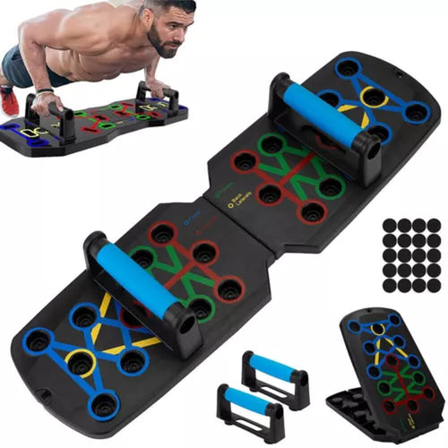 28 in 1 Push Up Rack Board Fitness System | Home Gym Exercise Push Up Board | Fitness Workout Rack Stands | Multi-Purpose Push Up Rack