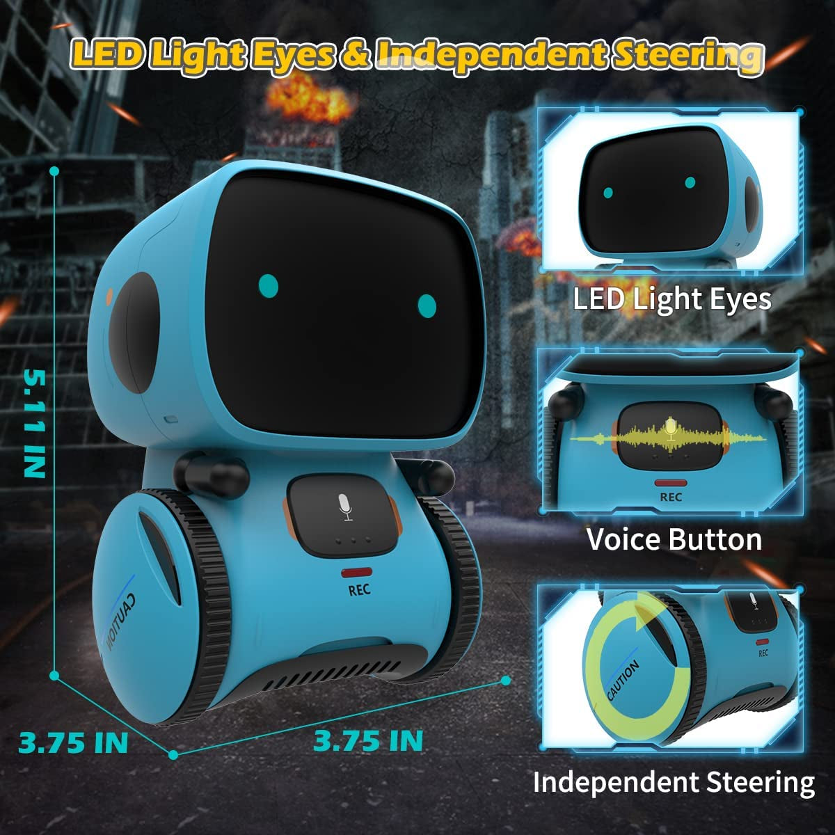 AT Robot Interactive Smart Robot Toy | Interactive robot toy for kids | Smart toy with touch sensors | Voice controlled fun robot toy