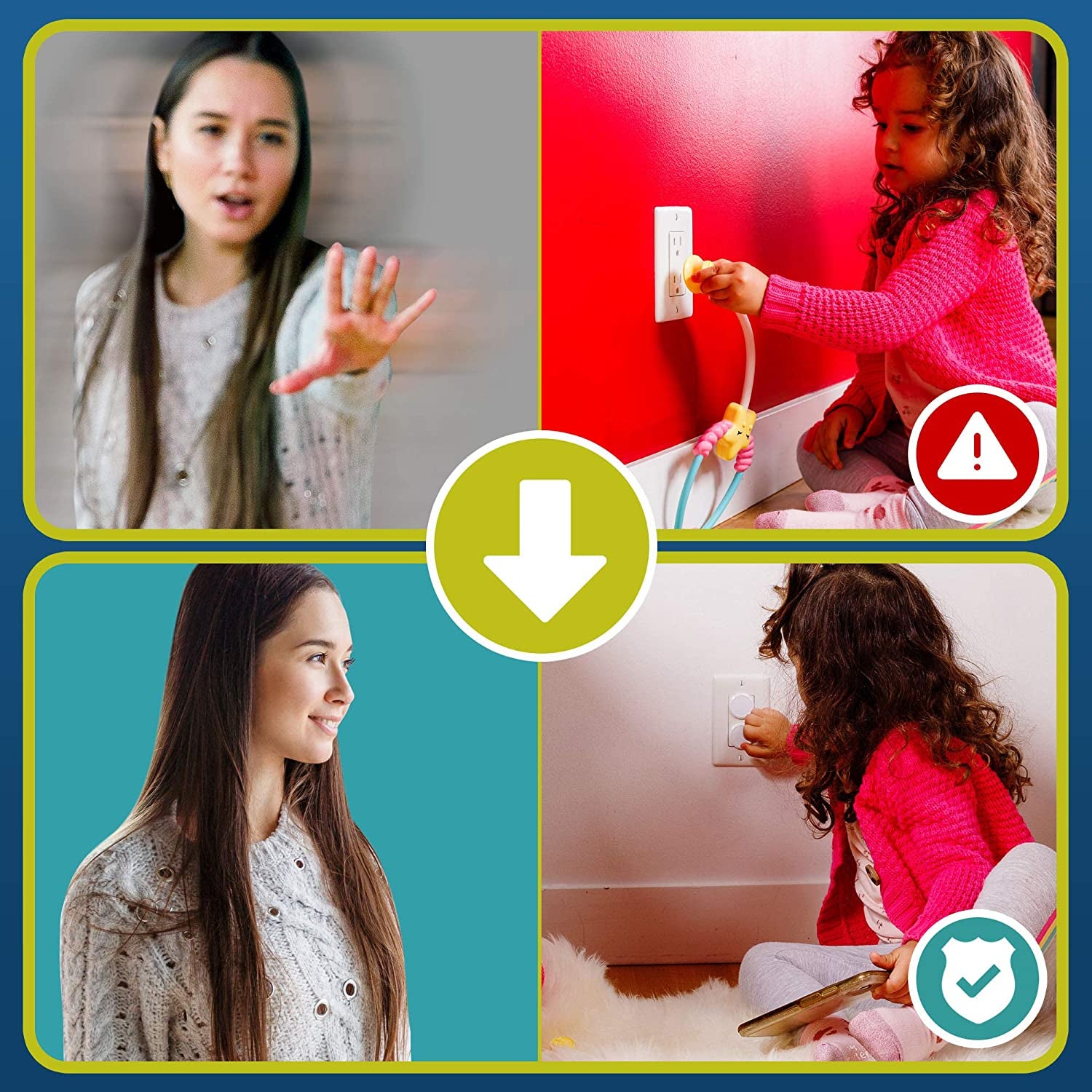 Wappa Baby Outlet Covers Protectors | child safety plug covers | electric outlet protectors for kids | Wappa baby plug safety guards