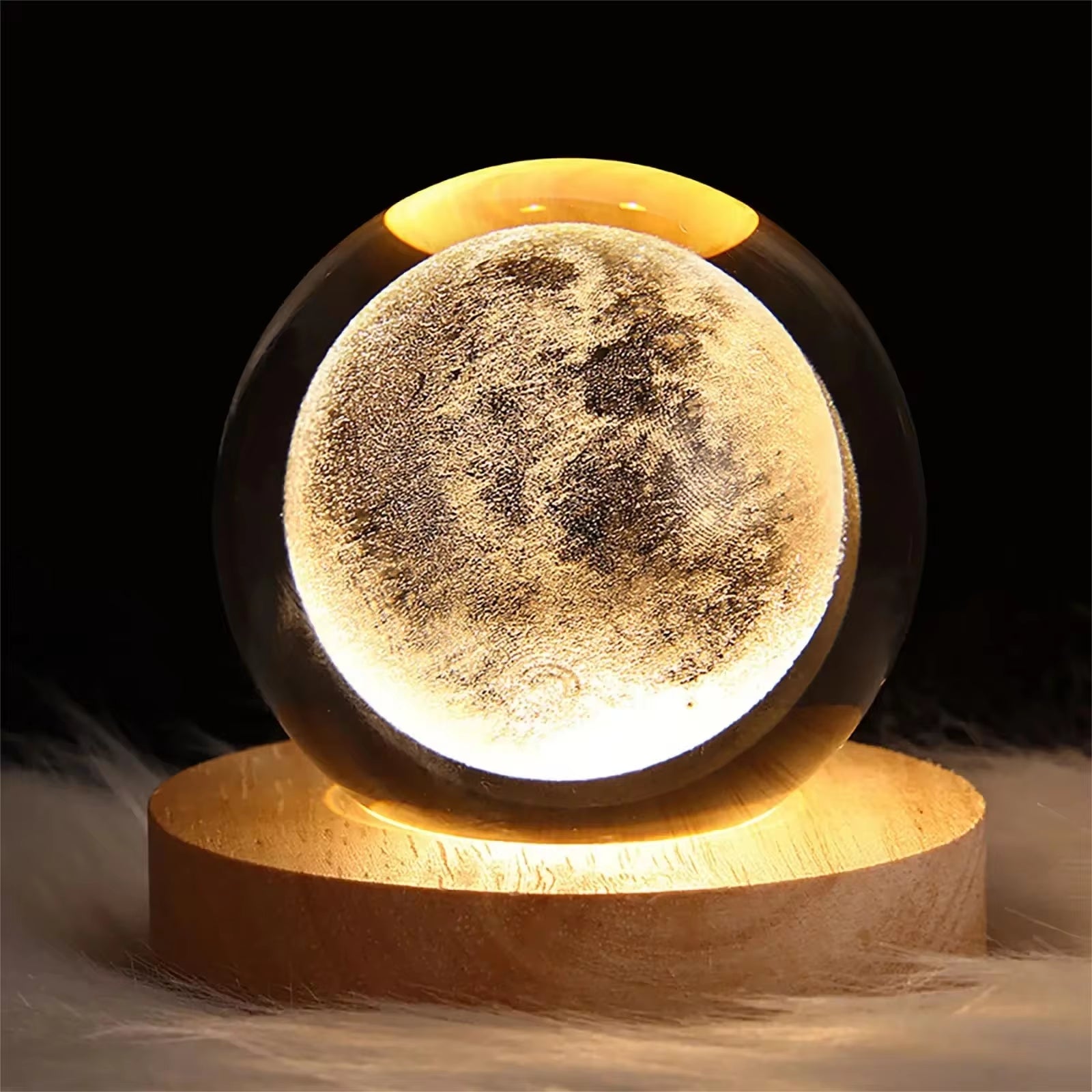 Unique Crystal Creations 3D Lamp | crystal ball galaxy projector lamp | 3D crystal night light decor | unique galaxy projection lamp